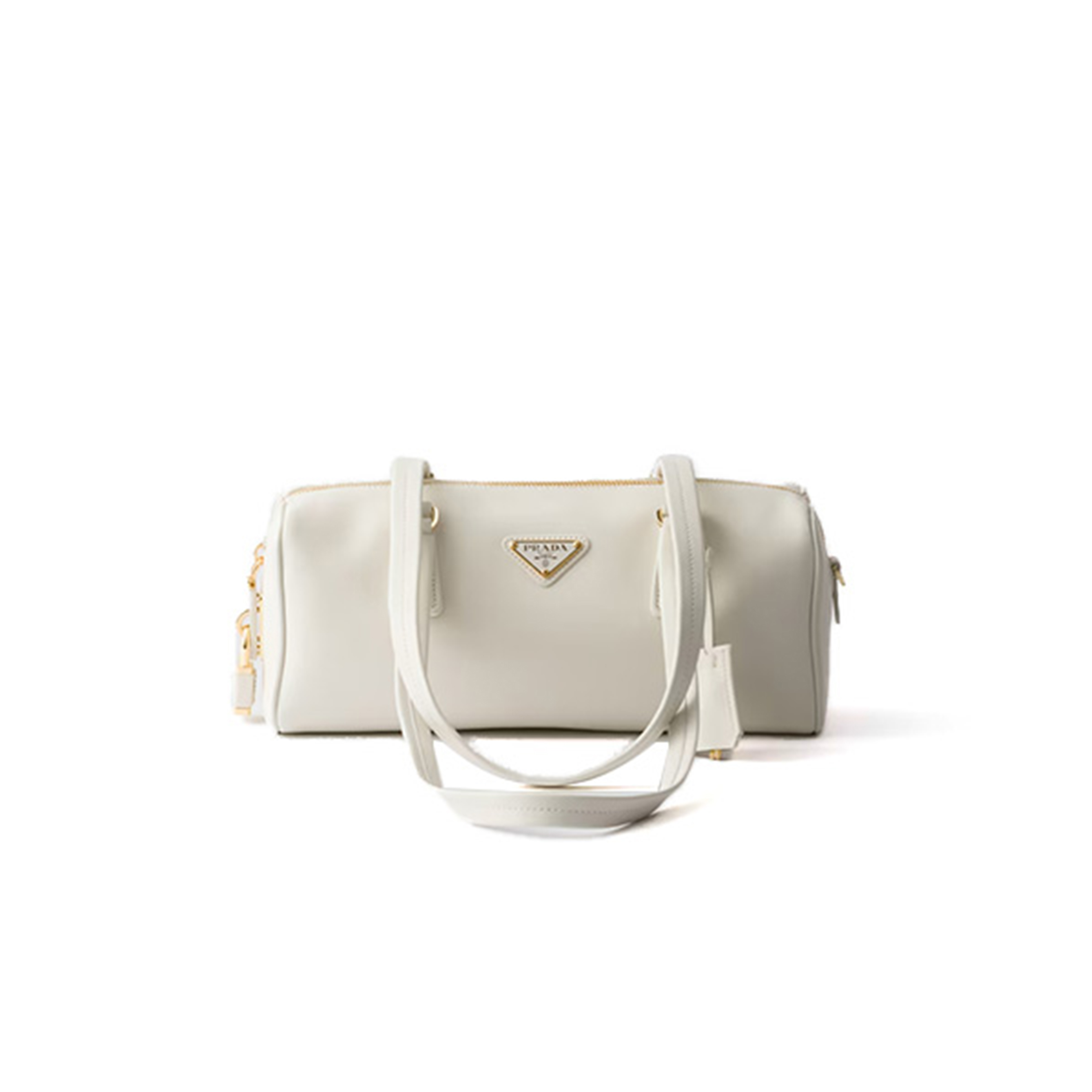 PRADA MEDIUM LEATHER TOP-HANDLE BAG WITH PADLOCK 1BB127 (29*12.5*10cm)